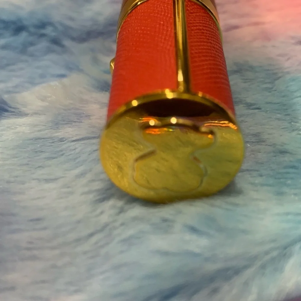 Red Velvet Lip Glaze with Gold Lion NIB